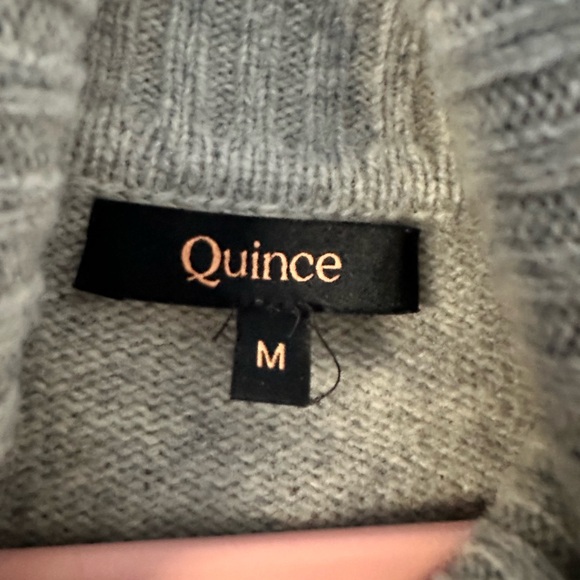 Women’s Quince Wool Gray Turtleneck Sweater - Picture 3 of 4